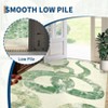 Modern Washable Area Rug, Abstract Print Floor Cover with Non Slip Backing, Low Pile Stain Resistant Indoor Carpet for Bedroom - 4 of 4