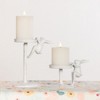 Transpac Metal Easter Bunny Votive Candle Holder Set of 2 Home Decorations Easter. Candles not included - 2 of 3