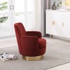 Racxily Swivel Barrel Chair, Swivel Accent Chairs Armchair for Living Room, Reading Chairs for Bedroom Comfy, Round Barrel Chairs - 4 of 4