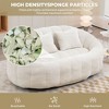 NicBex 59 Inch Loveseat,Modern Chenille Fabric Loveseat Sofa with 2 Back Pillows,Bean Bag Chair Couch for Living Room - 4 of 4