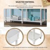 TiramisuBest Mobile End Table with lockable wheels, Cream Style Side Table with Storage Drawer, 11.8in Narrow Nightstand with Mul - 3 of 4