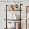 VASAGLE Industrial Ladder Shelf, Bookshelf, Wood Wall Mounted Shelf - 4 of 4