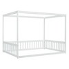 YOOCOZZ Full Size Wood Canopy Bed with Fence - 3 of 4