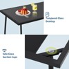 homfan 4 Piece Patio Conversation Set,Outdoor Conversation Set w/ Chairs and Glass Top Coffee Table,One Love Seat,Two Single Chairs and One Table - 2 of 4