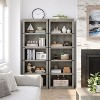 Tier Bookcase, Farmhouse Book Shelf with Storage Open Display Bookshelves - 3 of 4