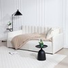Upholstered Daybed With 2 Drawers, Twin Velvet Daybed With Ribbed Tufted Backrest, Modern Space Saving Sofa Bed For Bedroom Living Room, Easy Assembly - 3 of 4