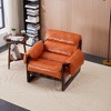 GDFStudio Ellis Oil Waxed Leather Upholstered Lounge Chair with Removable Armrest - 2 of 4