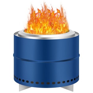 Smokeless Fire Pit - Portable Stainless Steel with Removable Ash Pan & Carry Bag, Ideal for 6+ People, Outdoor Wood Burning Firepit - 1 of 4