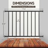 APRILSOUL Black Metal Flat Railing Kit for Porch, Balcony, Deck without Post - 4 of 4