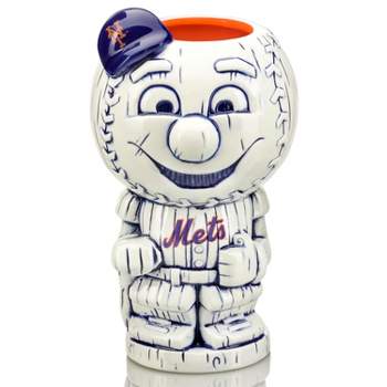 Beeline Creative Geeki Tikis MLB Mascot 26-Ounce Ceramic Mug | New York Mets, Mr. Met