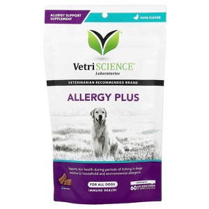 Vetriscience Allergy Plus, For All Dogs, Duck, 60 Bite-Sized Chews, 4.23 oz (120 g) - 1 of 2