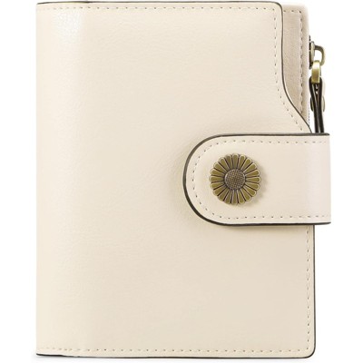 BEAFUP Wallet for Women - RFID Blocking Bifold Leather Wallet with 16 Card Slots & Zipper Pocket,Easy-to-Use