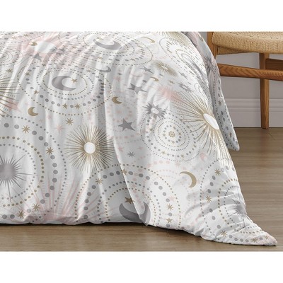 Sweet Jojo Designs Full/Queen Comforter Bedding Set Celestial Pink Gold and Grey 3 pc — фото 6