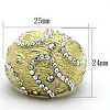 Slickblue Women's, TK316 Gold Ring, Synthetic Clear Stones, Band Ring, Contemporary Style, Clear, Size 5-10 - 2 of 4