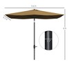 Sapphtopaz 6.5×10Ft Patio Umbrella Rectangular Market Umbrella with Crank and Push Button Tilt 6 Sturdy Ribs for Garden, Beach, Backyard - 2 of 4