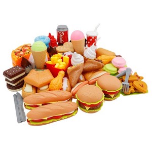 Topteng Play Food Set with Burger Pizza - 1 of 4