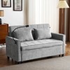 KWPZQEB 3 in 1 Sofa Bed, 56 Inch Convertible Pull Out Couch, Loveseat Sleeper Sofa with USB Ports & Phone Holder, Sofa Couches for Living Room - 3 of 4