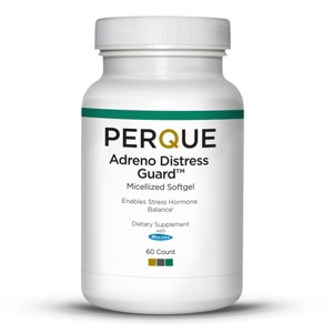 PERQUE Adreno Distress Guard 60 Softgels – Supports Adrenal Health, Energy Balance & Mood Stability – Micellized Formula with Rhodiola - 1 of 1