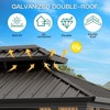 10 x 12 Feet  Outdoor Metal Double Roof Canopy Hard Top Gazebo - 4 of 4