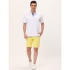 Lars Amadeus Men's Shorts Summer Solid Color Flat Front Walk Chino Shorts - 3 of 4