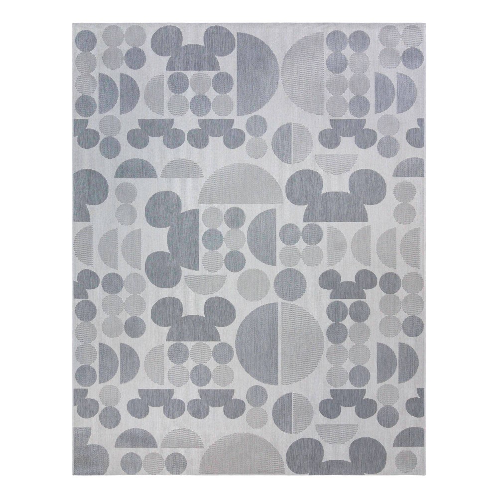 Photos - Area Rug Disney Mickey Mouse 9' x 13' Spheres Outdoor Rug Gray 