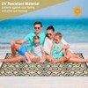 Outdoor Plastic Straw Rug Geometric Waterproof Reversible Area Rug for Patio Backyard Picnic Camp Beach - 4 of 4