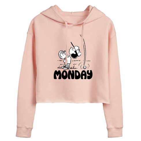 Women's - Peanuts -  Cropped Graphic Hoodie - image 1 of 4