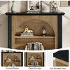 Tribesigns 3-Tier Console Table, 43.3"Entryway Table TV Console with arch Storage for Hallway, Living Room, Brown Black - 4 of 4