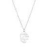 ELYA Women's 'I Love You' Engraved Heart Steel Necklace - 19" - 3 of 3