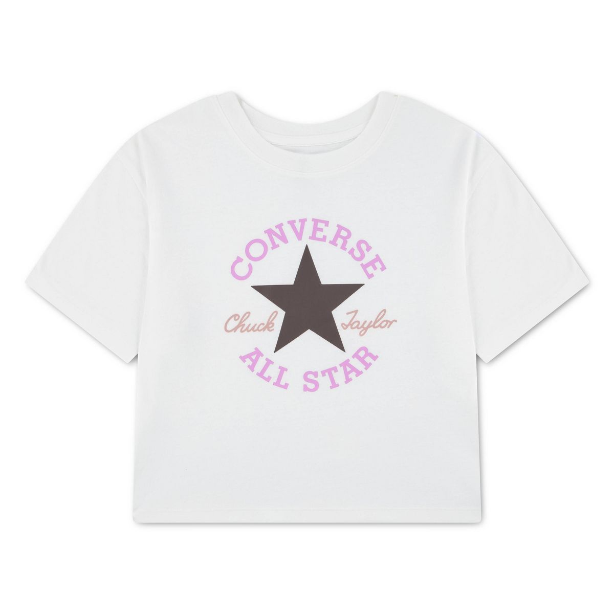 Converse® Girls' Short Sleeve Boxy Graphic T-Shirt - White - thumbnail 2