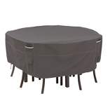 Classic Accessories Dark Brown Ravenna Water-Resistant 82" Round Patio Table and Chair Set Cover