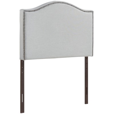 Curl Twin Nailhead Upholstered Headboard Sky Gray - Modway