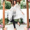 Anna-Kaci Women's Semi Sheer Boho Sequin Fringe Sparkle Drop Shoulder Shrug for Fashion Looks - 4 of 4