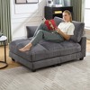 UNITED WE WIN Sleeper Sofa Couch Bed,Oversized Chaise Lounge Chair Cozy Cloud Couch - 2 of 4