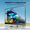 UPERFECT 15.6" 1080P Portable Monitor IPS 60Hz, 100% sRGB, USB-C & HDMI, Dual Speakers, w/VESA & Detachable Stand For Laptop/PC/Phone/Switch/Concoles - 3 of 4