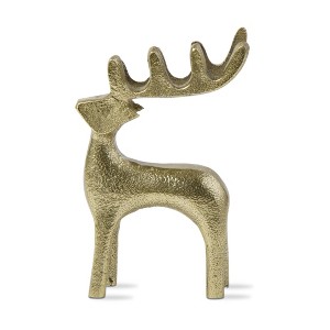 tagltd Gold Reindeer Silhouette Figurine Decorative Holiday Decor Christmas Animal Figurine 5 in H x 3.25 in L x 1.25 in W - 1 of 3