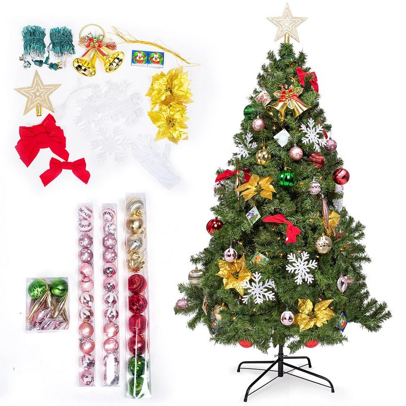 Joiedomi 72'' Prelit Christmas Tree with Decoration Kit, 1 of 8