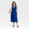 Women's Belted Gauze Midi A-Line Dress - Universal Thread™ - 3 of 3