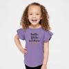 The Juniper Shop Hello Little Sunshine Toddler Flutter Sleeve Tee - 2 of 2