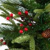 Nearly Natural 5pc Bundle Set of 2 5' Christmas Trees 24" Wreath and set of 2 9' Garlands - 4 of 4