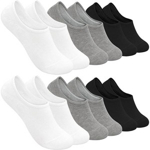 SERISIMPLE Women No Show Thin Womens Viscose Bamboo Socks Low Cut Invisible Non Slip with Grips Socks 6 Pairs - 1 of 4