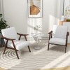 Tangkula Modern Accent Chair Leathaire Leisure Armchair w/ Rubber Wood Frame & Felt Pads - 3 of 4