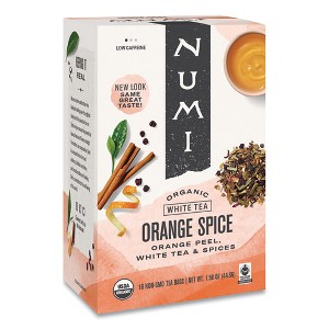 Numi Organic Teas and Teasans, 1.58 oz, White Orange Spice, 16/Box - 1 of 1