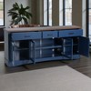 Modern TV Console 67 Inch, Glass Doors and Storage Drawers, Adjustable Shelves Media Cabinet for Living Room - 3 of 4