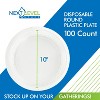 Next Level Stuff Disposable Plastic Plates - Durable and Microwavable Dinnerware for Weddings, Parties, and Everyday Use - image 2 of 4