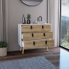 PAGED Dresser for Bedroom 3 Drawers Dresser with Handles and Wooden Legs for Living Room - 3 of 4