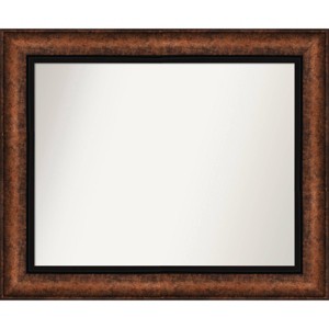 35" x 29" Non-Beveled Vogue Bronze Bathroom Wall Mirror - Amanti Art: Modern Rectangle, Wall Mount - 1 of 4