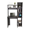 PAGED Writintg Desk with Two Superior Shelves, Spacious top surface to place Screen and Keyboard, Six Cubbies, White - 3 of 4