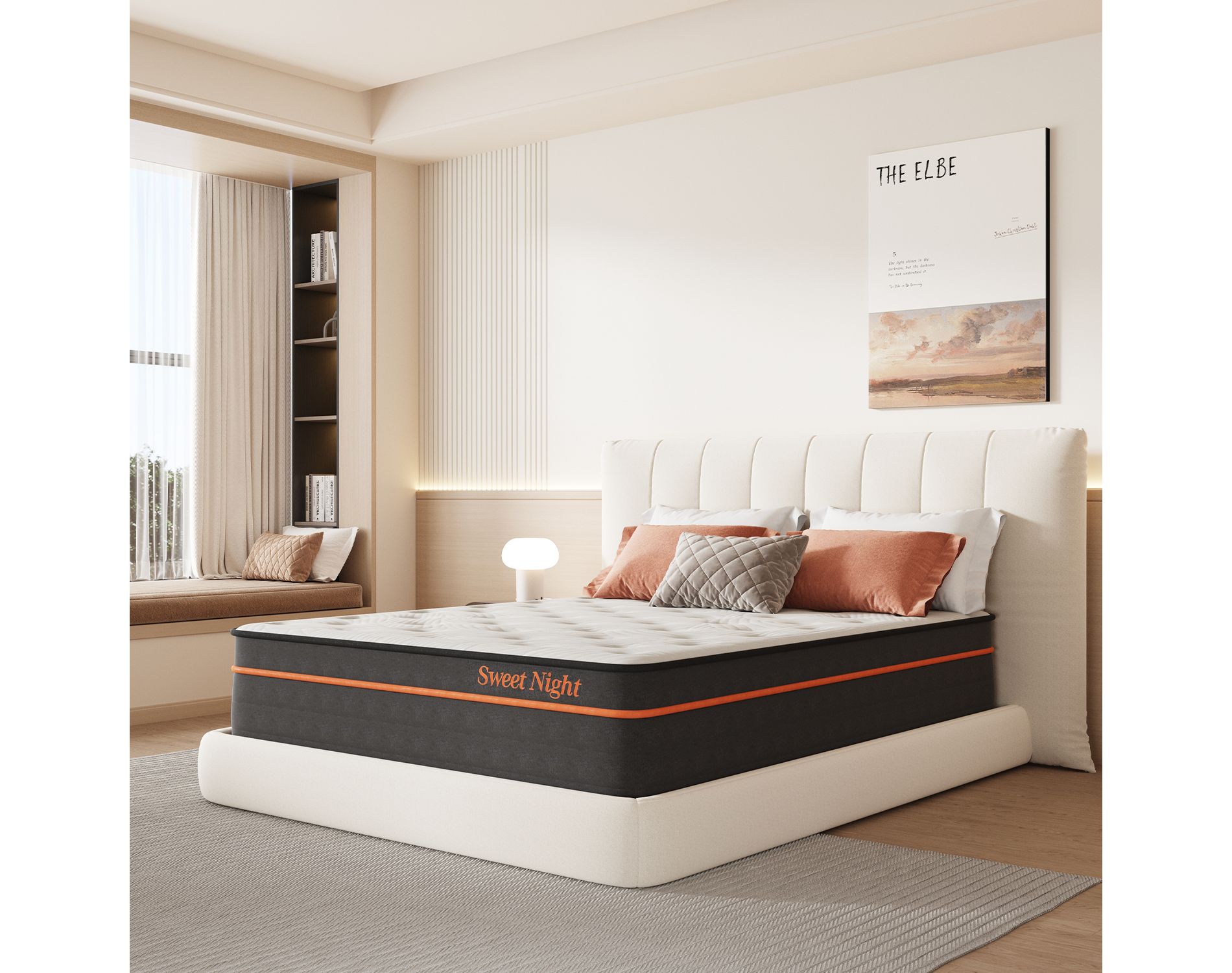 Sweetnight 10/12/14/16 inch Cooling Gel-Infused Memory Hybrid Mattress Medium Firm