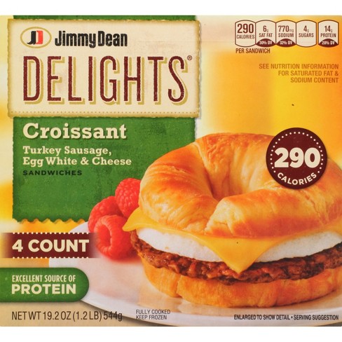 Jimmy Dean Croissant Sandwiches Sausage Egg Cheese 8ct Hy Vee Aisles Online Grocery Shopping